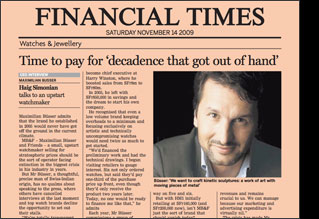 MB&F in the Financial Times