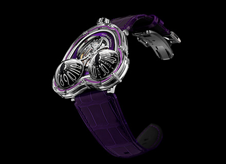 36.SVL.PU<br>Sapphire crystal with purple rotor<br>Limited edition of 10 pieces